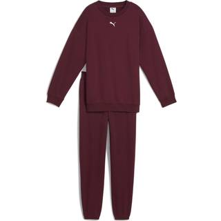 PUMA Loungewear Oversized Sweat Suit Youth, Clothing, Ruby Shimmer, 13-14Y - Ruby Shimmer - 13-14Y