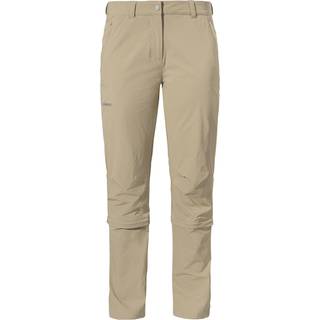 Schöffel Women's Pants Engadin1 Zip Off Zip off-bukser Damer størrelse 48 - Regular farve beige