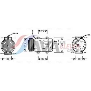 AVA COOLING SYSTEMS RTAK283 Kompressor ** CLEVER FIT ** Kältemittel: R134a, med diode