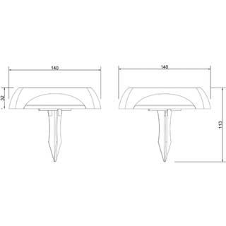 LED-solcellelampe 36505, jordspyd, væglampe, sort, aluminium