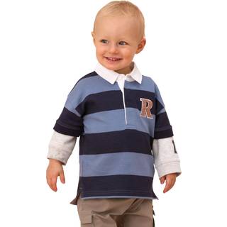 Angel & Rocket Angel & Rocket Blue Zane Stripe Rugby Top