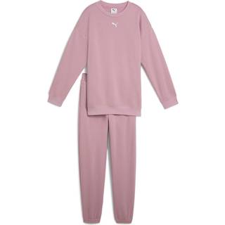 PUMA Loungewear Oversized Sweat Suit Youth, Clothing, Poised Pink, 11-12Y - Poised Pink - 11-12Y