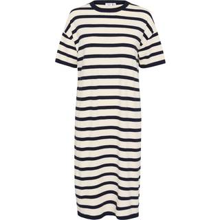Saint Tropez Likamsz Striped Dress Kjoler 30514204 Winter White Nightsky Stripe (SMALL)