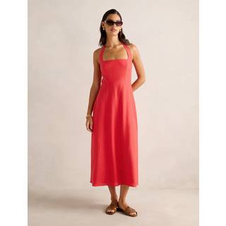 Forever New Forever New Red Stevie Halter Neck Midi Dress