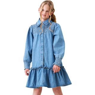 Angel & Rocket Angel & Rocket Harper Shirred Denim Shirt Dress