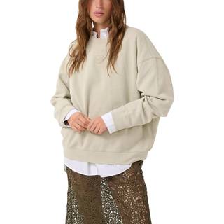 My Essential Wardrobe Diegomw Logo Emb. Sweat Sweatshirts 10704891 Sandy Green (XSMALL)