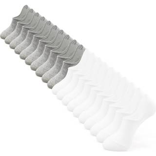 IDEGG KVINDER SOCKS 10 par lavsk?rne anti -slid nyhed atletisk afslappet bomuldssokker (farve D - 10 par - 5 par hvide+5 par gr? kvinder St?rrels