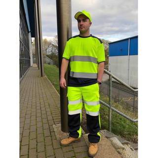 YOKO YK400 T-shirts Hi-Vis Yellow / Navy XL