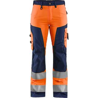 Blåkläder 7155 Dame High Vis Buks / Dame High Vis Arbejdsbuks - D24 - High Vis Orange/Marineblå