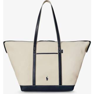 Polo Ralph Lauren Canvas Large Shopper taske beige/blå