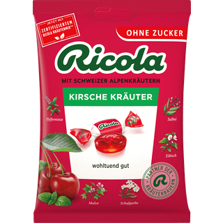 Ricola Kirsebær u/sukker 75 g.