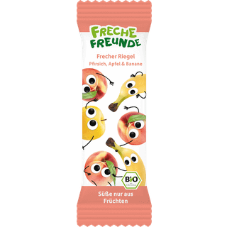 Freche Freunde Bio cheeky bar med fersken, æble og banan 330.95 DKK/1 kg (25 x 21.0g)
