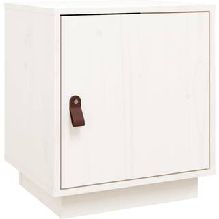 Sengeborde 40X34X45 Cm Massivt Fyrretræ - 1 / Hvid