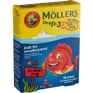 Omega-3 m. jordbærsmag (På lager i varehus)