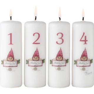 Klarborg Adventslys 4 pak - Hvid