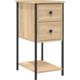 sengebord 32x42x70 cm konstrueret træ sonoma-eg