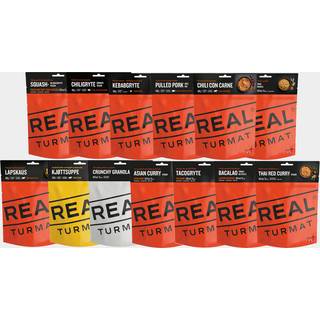 Stor pakke frysetørret mad / campingmad Real Turmat, glutenfri, 13-pack, 5840 gram