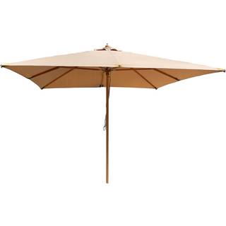 Hoffmann Cannes Olefin Parasol - Bøg - 3x3 m. Cappuccino