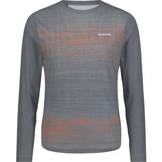 Shimano Spazio Long Sleeves Jersey Printed Cykeljersey størrelse M farve grå