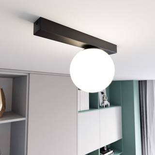 Fit 1 Sort/Opal loftslampe - Ø15 cm, E14, 230V, uden lyskilde