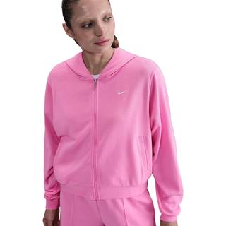 Løs Nike Sportswear Chill Terry-hættetrøje til kvinder i french terry med fuld lynlås - Pink - XS (EU 32-34)