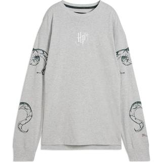 Women&#39;s Puma HOOPS x HARRY POTTERâ¢ Longsleeve T-Shirt, Gray, Size S, Clothing - Light Gray Heather - S
