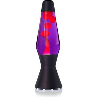 Astro lavalampe, sort/violet med rød lava