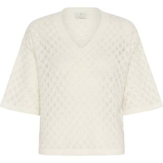 Kaffe Kalourine V-Neck Pullover Strik 10510171 Chalk (LARGE)