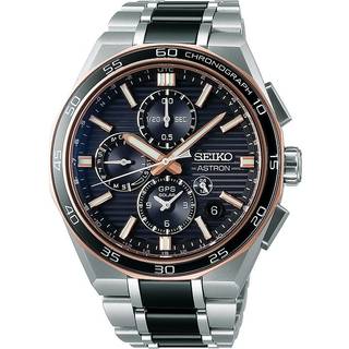 Seiko SSH180J1 Astron GPS Solar Herrenuhr Chrono Titan Zweifarbig