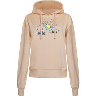 GreenBomb Women's Nature Sunset Ride Flipper Pullover Hoodie Damer størrelse XS farve beige