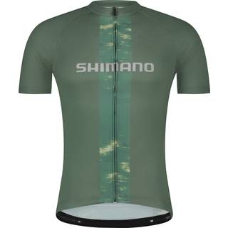 Shimano Logo Short Sleeves Jersey Cykeljersey størrelse S farve olivengrøn