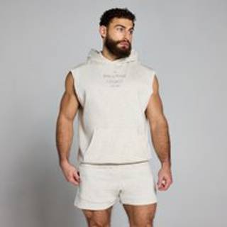 MP Origin Washed Graphic Sleeveless Hoodie til mænd − Grey Marl - M - Grå
