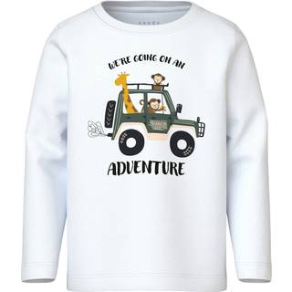 NAME IT Bluse Vux Bright White Jungle Car