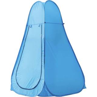 Toilettelt blå - Pop-up telt med rulledør og lynlås - 120x120x190 cm