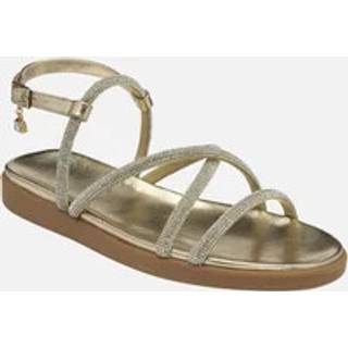 Lotus Lotus Gold Diamante Wedge Sandals