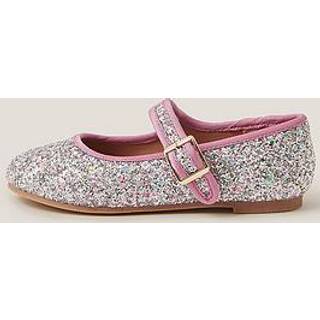 Monsoon Monsoon Pink Glitter Strap Ballet Flats
