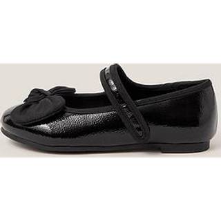 Monsoon Monsoon Black Bow Patent Strap Ballet Flats - uk1eu33