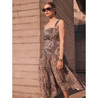 Mint Velvet Mint Velvet Brown Floral Print Midi Dress - 16