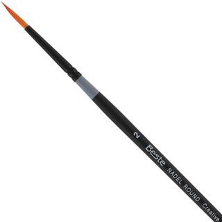 Kreativt Mark Beste Golden Taklon Nadel Round #0-2 Pack Artist Brush Professionel akvarelbørster til akrylmaleri Kort håndtag Skarpe kanter Håndb