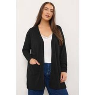 Evans Evans Premium Seam Detail Black Cardigan