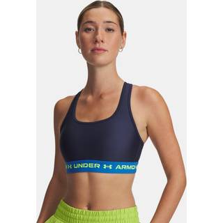 Armour® Mid Crossback Women's Sports Bra Washed Navy / Blue Atlantis / High Vis Yellow L