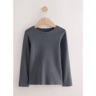 Next Charcoal Grey Long Sleeve Ribbed Top (3-16yrs)