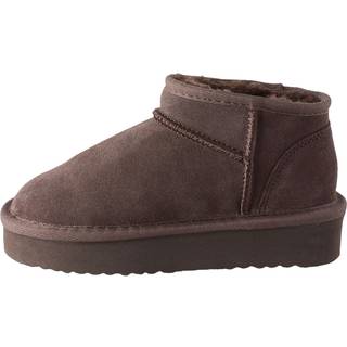 Next Chocolate Brown Standard Fit (F) Flatform Mini Warm Lined Water Repellent Suede Pull-On Boots