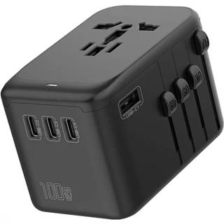 SiGN Universal rejseadapter med USC-C/USB-A 100W