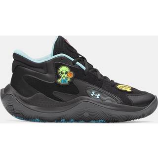 Under Armour Jet '25 VC Grade School Basketball Shoes Black / Sky Blue / Black 35.5