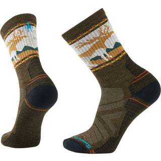 Smartwool Hike Light Cushion Mountain Moose Crew Socks Vandresokker størrelse L farve brun