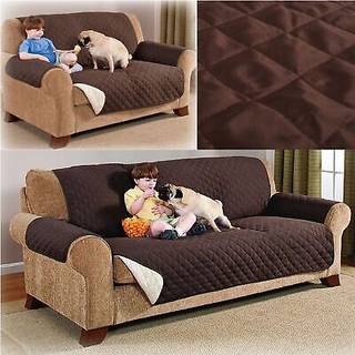 Brunt sofabeskyttelsesbetræk – slipcover til sofa – til hunde og katte – vandtæt – måtte til seng og sofa [221 x 184 cm]