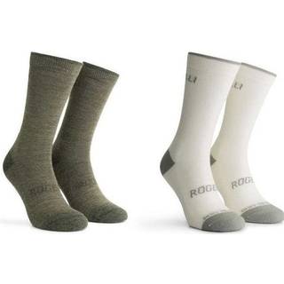 Rogelli Cykelsokker Wool 2-pak Unisex Grøn/Hvid