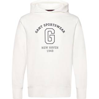 Gant Herren Hoodie weiß unifarben