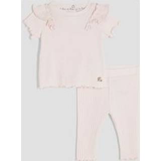 River Island River Island Baby Girl kortærmet top og leggings ribstrikket'sæt